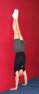 handstand against wall